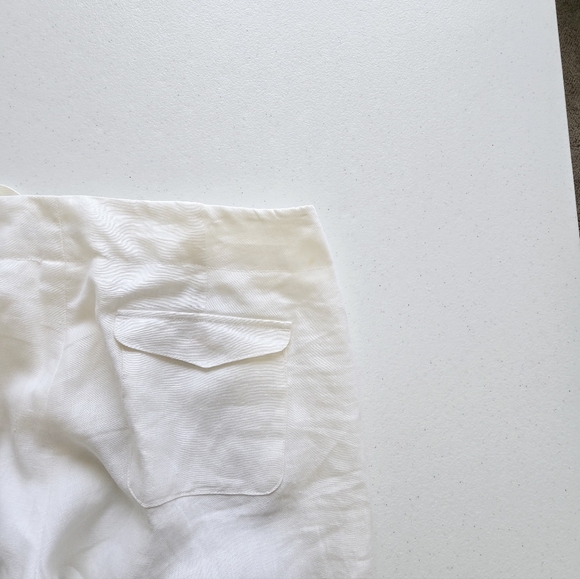 J. Crew 100% Linen Lined Ivort Straight-leg Pants Women's 2‎ Vacation Coastal - Picture 9 of 10